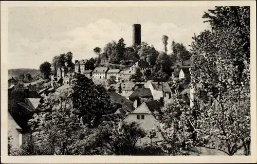 Ak Bad Lobenstein Thüringen, Blick über die Dächer auf den Turm