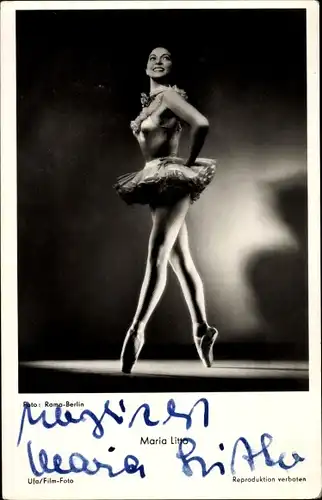Ak Schauspielerin und Tänzerin Maria Litto, Portrait, Autogramm