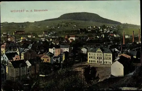 Ak Vejprty Weipert Region Aussig, Panorama mit dem Bärenstein
