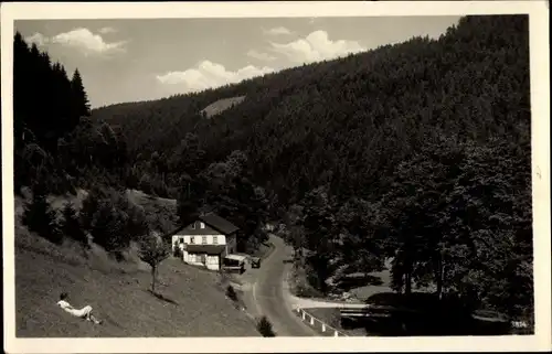 Ak Remptendorf in Thüringen, Sormitzgrund, Gasthaus Grubersmühle