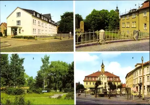 Ak Ohrdruf in Thüringen, Städtisches Krankenhaus, Ohre, Stadtpark, Ernst-Thälmann-Platz, Rathaus