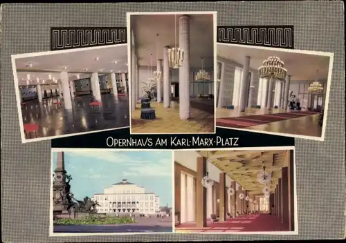 Ak Leipzig in Sachsen, Opernhaus, Karl-Marx-Platz