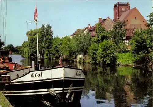 Ak Rathenow im Havelland, Havel am Schleusenweg, Olaf