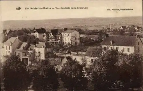 Postkarte Néris les Bains Allier, Gesamtansicht des Hahnenkreuzes
