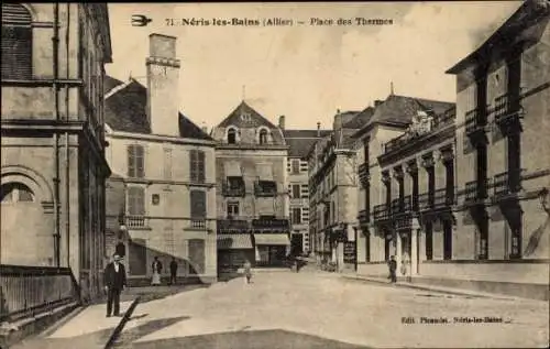Ak Néris les Bains Allier, Place des Thermes