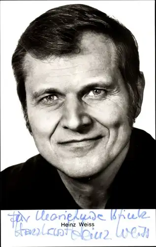 Ak Schauspieler Heinz Weiss, Portrait, Autogramm