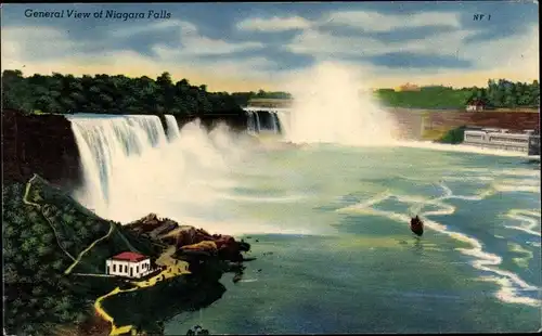 Ak Niagara Falls Ontario Kanada, Gesamtansicht