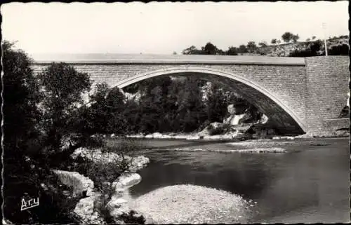 Ak Gréoux les Bains Alpes de Haute Provence, Brücke über den Verdon