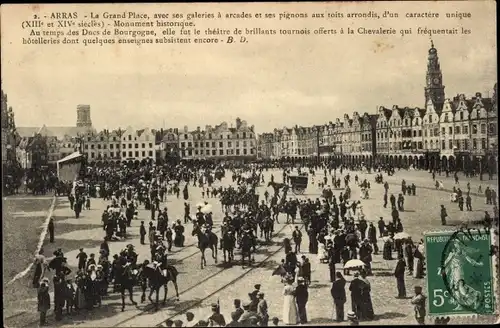 Ak Arras Pas de Calais, Grand Place