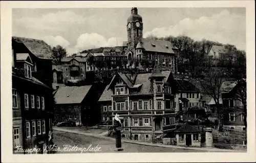 Ak Lauscha in Thüringen, Hüttenplatz