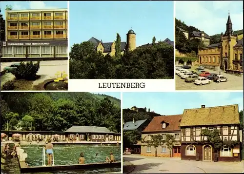 Ak Leutenberg in Thüringen, FDGB-Erholungsheim Katja Niederkirchner, Friedensburg, Rathaus