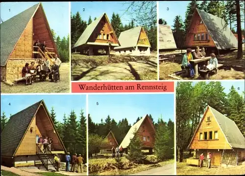 Ak Fehrenbach Masserberg in Thüringen, Wanderhütten am Rennsteig, Bernhardsthal, Ebertswiese