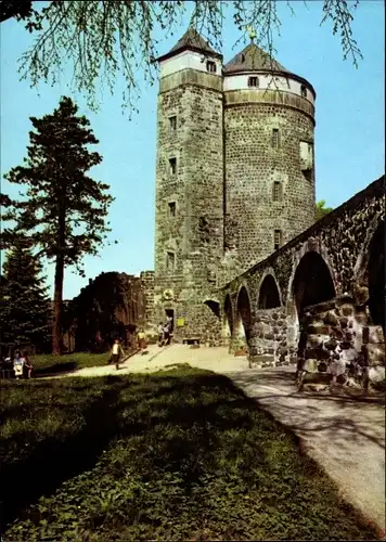 Ak Stolpen in Sachsen, Burg, Johannisturm, Coselturm