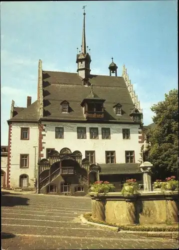 Ak Pößneck in Thüringen, Rathaus