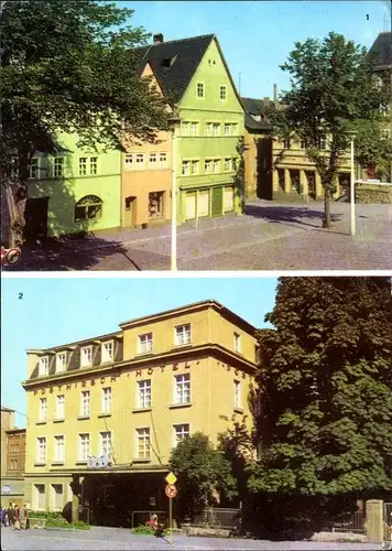 Ak Pößneck in Thüringen, Am Markt, HO-Hotel Posthirsch