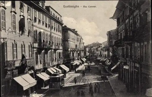 Ak Ventimiglia Liguria, Via Cavour