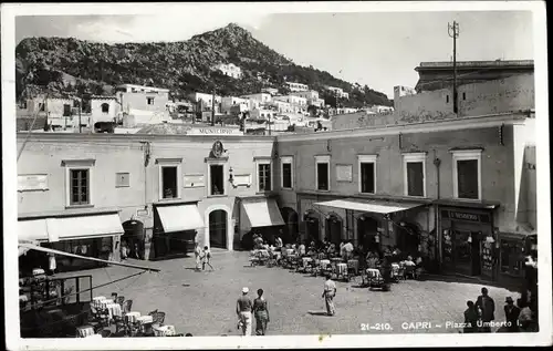 Ak Capri Neapel Campania, Piazza Umberto I.