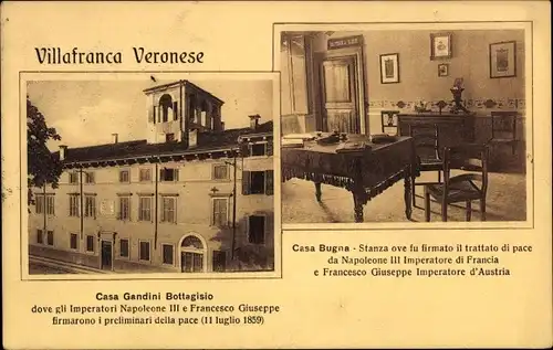 Ak Villafranca di Verona Veneto, Casa Gandini Bottagisio, Casa Bugna