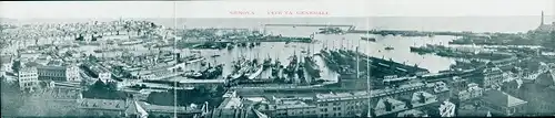 Klapp Ak Genova Genua Liguria, Panorama, Hafen