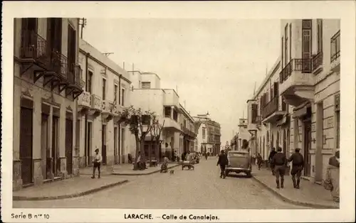Ak Larache Marokko, Canalejas-Straße