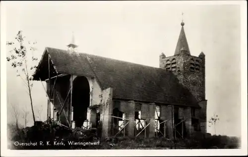 Ak Wieringerwerf Wieringen Nordholland Niederlande, Overschot R. K. Kerk