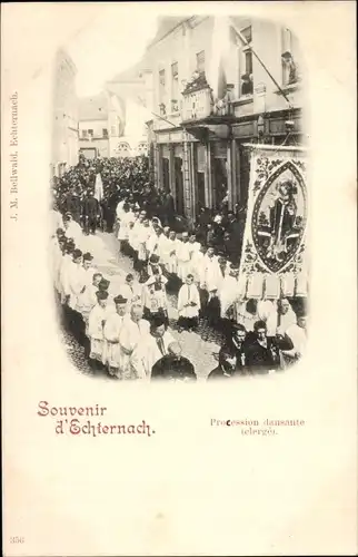 Ak Echternach Luxemburg, Procession dansante, Clergé