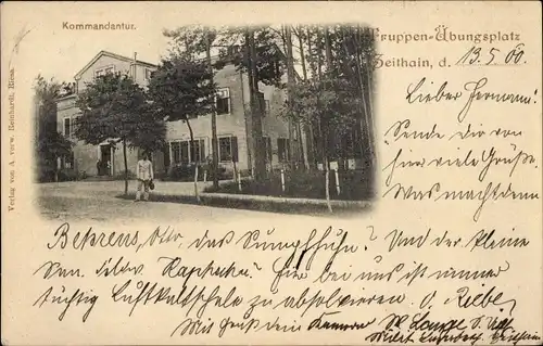 Ak Zeithain in Sachsen, Truppenübungsplatz, Kommandantur