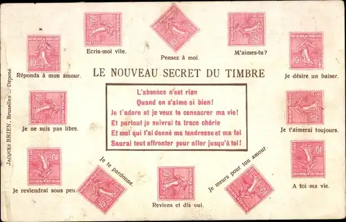 Ak Das neue Geheimnis der Briefmarke