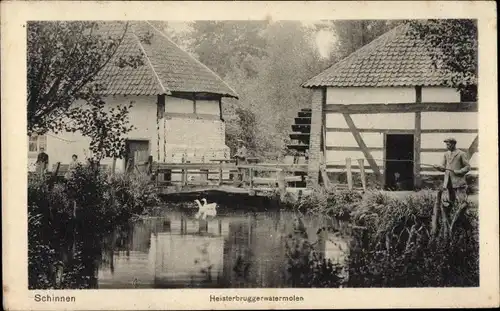 Ak Schinnen Limburg Niederlande, Heisterbruggerwatermolen