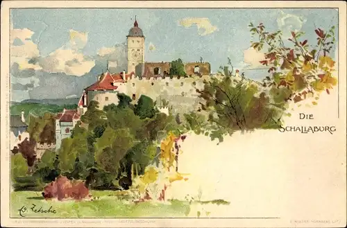 Künstler Litho Zetsche, Schollach in Niederösterreich, Blick auf die Schallaburg