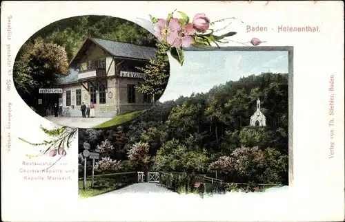 Ak Baden in Niederösterreich, Restauration zur Cholera Kapelle und Kapelle Mariahilf, Helenenthal