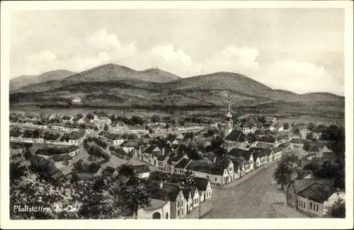 Ak Pfaffstätten in Niederösterreich, Kirche, Ortschaft mit Landschaftsblick