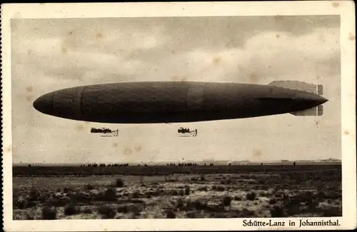 Ak Berlin Treptow Johannisthal, Luftschiff Schütte Lanz, Zeppelin