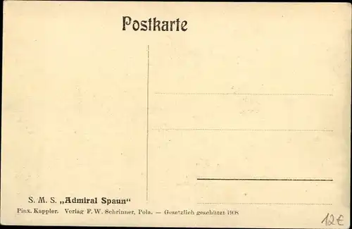 Ak Österreichisches Kriegsschiff, Admiral Spaun