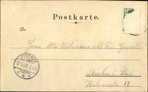 Litho Bad Segeberg in Schleswig Holstein, Kalkberg, Kurhaus