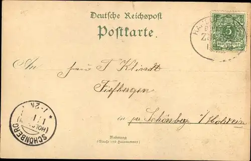 Litho Wrist in Schleswig Holstein, Bahnhof, Bahnhofshotel, Dorfstraße, Vulla Struse