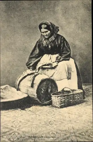 Ak Travemünde Lübeck, Travemünder Fischfrau