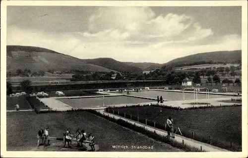 Ak Wittlich Rheinland Pfalz, Strandbad, Kinder auf einer Wippe