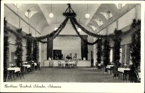 Ak Schneeren Neustadt am Rübenberge, Gasthaus Friedrich Schrader, Innenansicht