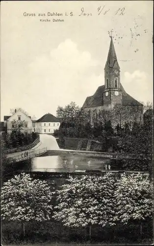 Ak Dahlen in Sachsen, Kirche