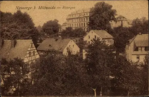 Ak Neusorge Mittweida, Rittergut