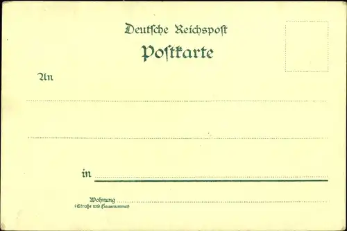 Litho Duisburg im Ruhrgebiet, Monning, Hafen, Wasserturm, Kaiserberg, Königstraße, St. Joseph Kirche