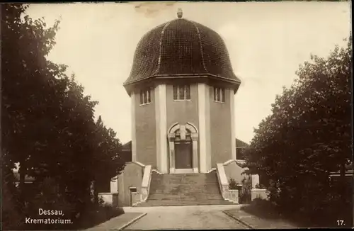 Ak Dessau in Sachsen Anhalt, Krematorium