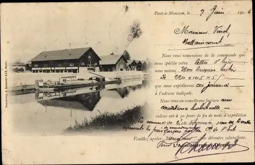 Ak Pont à Mousson Mussenbrück Lothringen Meurthe et Moselle, Industriegebäude