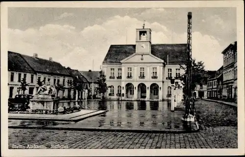 Ak Dąbie Szczecin Altdamm Stettin Pommern, Rathaus