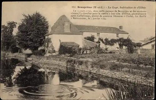 Ak Beaupréau Maine et Loire, La Loge, habitation de d'Elbée