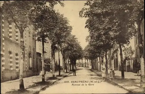 Ak Beaupréau Maine et Loire, Avenue de la Gare