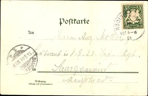 Präge Litho Prinzregent Luitpold von Bayern, Adler