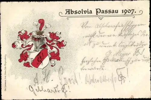 Studentika Ak Passau in Niederbayern, Absolvia 1907
