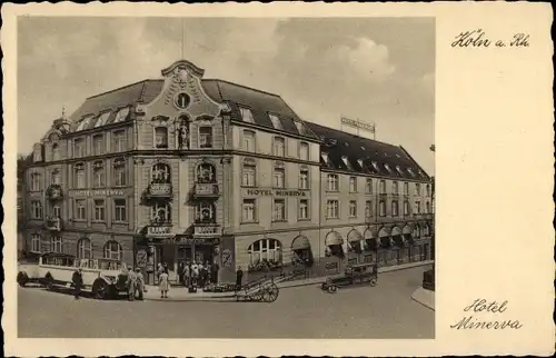 Ak Köln am Rhein, Hotel Minerva, Johannisstraße, Autobus